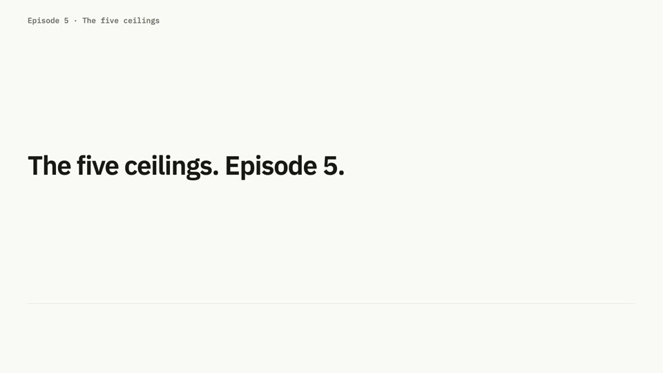 Episode 5: The five ceilings, title card